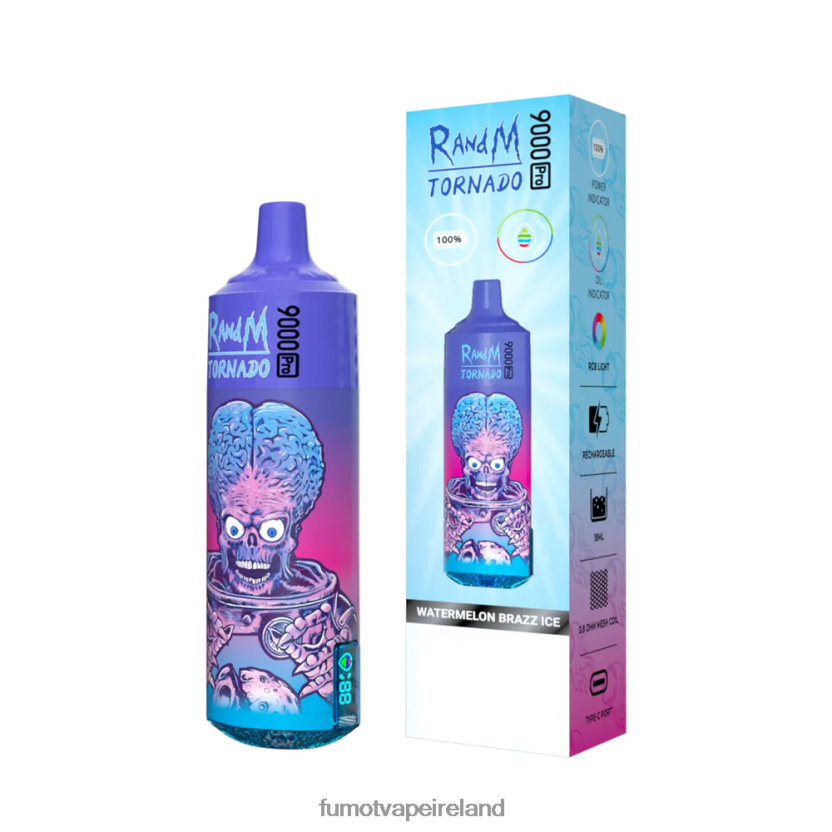 Fumot Tornado 9000 Pro Disposable Vape - 18ML (1 Piece) T6F626213 | Fumot Vape Online Shop Cherry Peach Lemonade